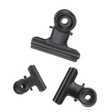 80 Pieces 22mm Metal   Clips Letter Grip Clips Office Supply -Black