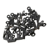 80 Pieces 22mm Metal   Clips Letter Grip Clips Office Supply -Black
