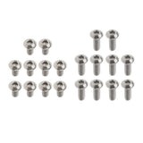 Maxbell 20Pcs GR1 Titanium Alloy Hexagon Button Head Cap Bolts Screws M3x6mm&M3x8mm