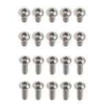 Maxbell 20Pcs GR1 Titanium Alloy Hexagon Button Head Cap Bolts Screws M3x6mm&M3x8mm