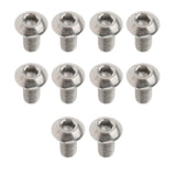 Maxbell 20Pcs GR1 Titanium Alloy Hexagon Button Head Cap Bolts Screws M3x6mm&M3x8mm