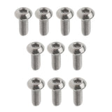 Maxbell 20Pcs GR1 Titanium Alloy Hexagon Button Head Cap Bolts Screws M3x6mm&M3x8mm