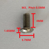 Maxbell 20Pcs GR1 Titanium Alloy Hexagon Button Head Cap Bolts Screws M3x6mm&M3x8mm