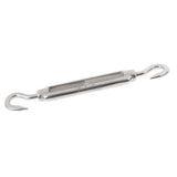 Maxbell 1x Stainless Steel 304 Hook&Hook Turnbuckle M6&5x Pear-shaped Carabiner 7mm