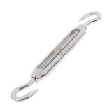 Maxbell 1x Stainless Steel 304 Hook&Hook Turnbuckle M6&5x Pear-shaped Carabiner 7mm