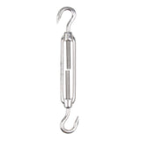 Maxbell 1x Stainless Steel 304 Hook&Hook Turnbuckle M6&5x Pear-shaped Carabiner 7mm
