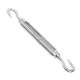 Maxbell 1x Stainless Steel 304 Hook&Hook Turnbuckle M6&5x Pear-shaped Carabiner 7mm