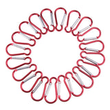 Maxbell 4xOutdoor Aluminum D-Ring Carabiner Camping Keychain Clip Snap Hook Red