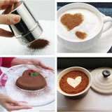 Maxbell 2xStainless Steel Chocolate Shaker Sugar Powder Cocoa Flour Coffee Sifter S