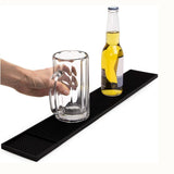Maxbell Black Rubber Beer Bar Runner Spill Mat for Home Pub Cafe Party 60x8x1cm