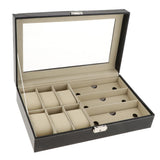 Maxbell Watch Sunglasses Display Storage Box Case, Glasses Watch Holder Organizer