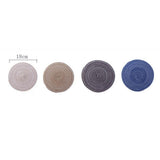 Maxbell 3x18cm Hand Knitting Ramie Table Round Placemat Thermal Insulation Mat Coffee