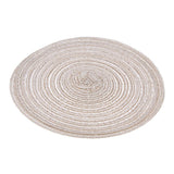 Maxbell 4x18cm Hand Knitting Ramie Table Round Placemat Thermal Insulation Mat Coffee