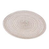 Maxbell 2x18cm Hand Knitting Ramie Table Round Placemat Thermal Insulation Mat Coffee