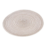 Maxbell 4x18cm Hand Knitting Ramie Table Round Placemat Thermal Insulation Mat Coffee