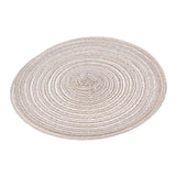 Maxbell 4x18cm Hand Knitting Ramie Table Round Placemat Thermal Insulation Mat Coffee