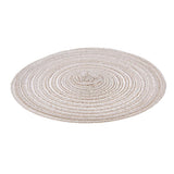 Maxbell 2x18cm Hand Knitting Ramie Table Round Placemat Thermal Insulation Mat Coffee