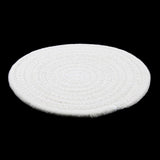 Maxbell 18cm Cotton Braided Round Table Placemat Heat Resistant Mat White