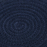 Maxbell 18cm Cotton Braided Round Table Placemat Thermal Insulation Mat Dark Blue