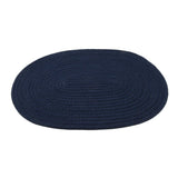Maxbell 30*40cm Cotton Braided Round Table Placemat Thermal Insulation Mat Dark Blue