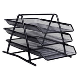 Maxbell 3 Tiers Wire Mesh File Trays Desk Organizer Paper Storage Document Organizer