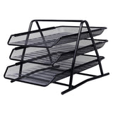 Maxbell 3 Tiers Wire Mesh File Trays Desk Organizer Paper Storage Document Organizer