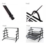 Maxbell 3 Tiers Wire Mesh File Trays Desk Organizer Paper Storage Document Organizer