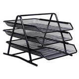 Maxbell 3 Tiers Wire Mesh File Trays Desk Organizer Paper Storage Document Organizer