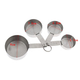 Maxbell 4 Pieces Kitchen Stainless Steel Measuring Cups (ml and cup)