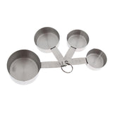 Maxbell 4 Pieces Kitchen Stainless Steel Measuring Cups (ml and cup)