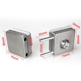 Maxbell Stainless Steel Glass Double Door Sliding Door Lock No Punching Needed