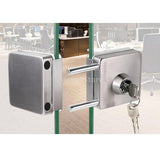 Maxbell Stainless Steel Glass Double Door Sliding Door Lock No Punching Needed