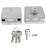 Maxbell Stainless Steel Glass Double Door Sliding Door Lock No Punching Needed