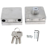 Maxbell Stainless Steel Glass Double Door Sliding Door Lock No Punching Needed
