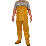 Maxbell Cowhide Leather Welding Overalls for Men Heat-resistant Flame-resistnat L