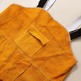 Maxbell Cowhide Leather Welding Overalls for Men Heat-resistant Flame-resistnat L