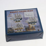 Maxbell Mediterranean Style Handmade Wooden Sailboat Model Decor Boat Gifts 14cm - Aladdin Shoppers