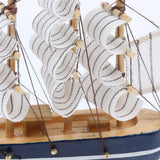 Maxbell Mediterranean Style Handmade Wooden Sailboat Model Decor Boat Gifts 14cm - Aladdin Shoppers