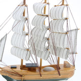 Maxbell Mediterranean Style Handmade Wooden Sailboat Model Decor Boat Gifts 30cm
