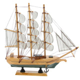 Maxbell Mediterranean Style Handmade Wooden Sailboat Model Decor Boat Gifts 30cm