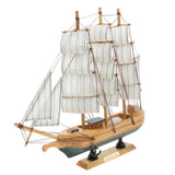Maxbell Mediterranean Style Handmade Wooden Sailboat Model Decor Boat Gifts 30cm