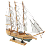 Maxbell Mediterranean Style Handmade Wooden Sailboat Model Decor Boat Gifts 30cm