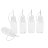 Maxbell 5x 20ml Empty Plastic Squeezable Liquid Dropper Bottles Needle Tip White Cap
