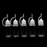 Maxbell 5x 20ml Empty Plastic Squeezable Liquid Dropper Bottles Needle Tip White Cap