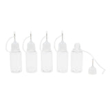 Maxbell 5x 20ml Empty Plastic Squeezable Liquid Dropper Bottles Needle Tip White Cap