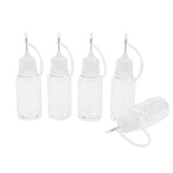Maxbell 5x 20ml Empty Plastic Squeezable Liquid Dropper Bottles Needle Tip White Cap