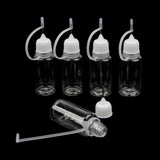 Maxbell 5x 20ml Empty Plastic Squeezable Liquid Dropper Bottles Needle Tip White Cap