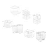 Maxbell 2xClear Acrylic Cotton Swab Cosmetic Makeup Case Storage Holder Box A