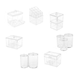 Maxbell 2xClear Acrylic Cotton Swab Cosmetic Makeup Case Storage Holder Box A