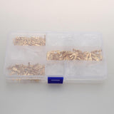 Maxbell 3x150 Sets 2.8mm 4.8mm 6.3mm Female Spade Crimp Terminals with Sleeves Gold